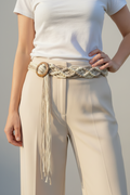 White Macrame Belt